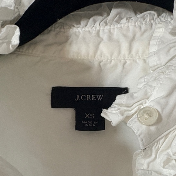 J. Crew Ivory Ruffled Blouse - Picture 2 of 6